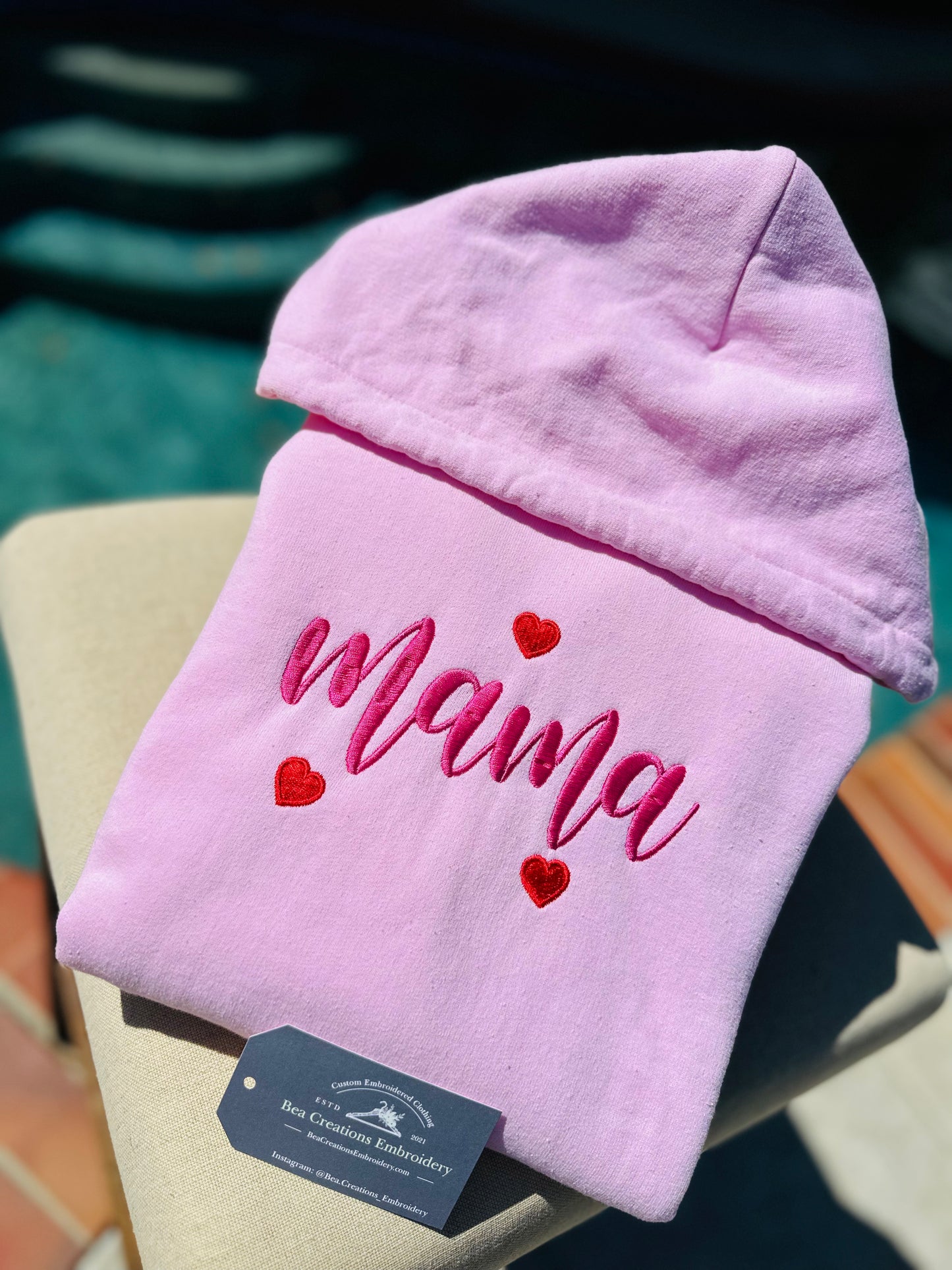 Mama Mother Day Embroidered Hoodie / Embroidered Crewneck