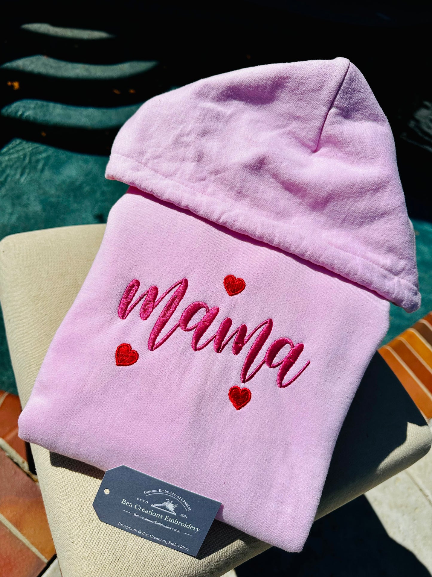 Mama Mother Day Embroidered Hoodie / Embroidered Crewneck